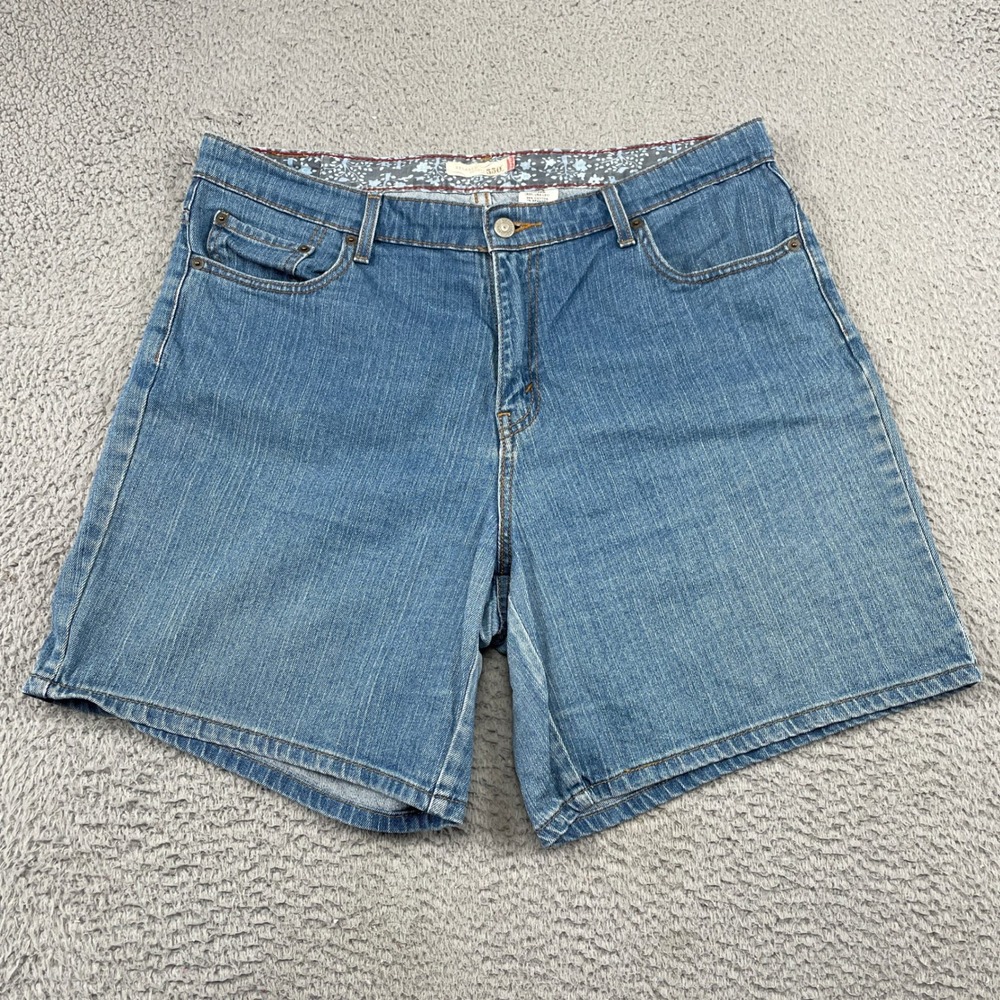 Levi's 550 Jean Shorts Women 18 Blue Relaxed Fit Denim Stretch Casual Classic